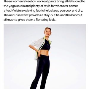 ✨ Reebok Bootcut NWT workout leggings/yoga pants ✨